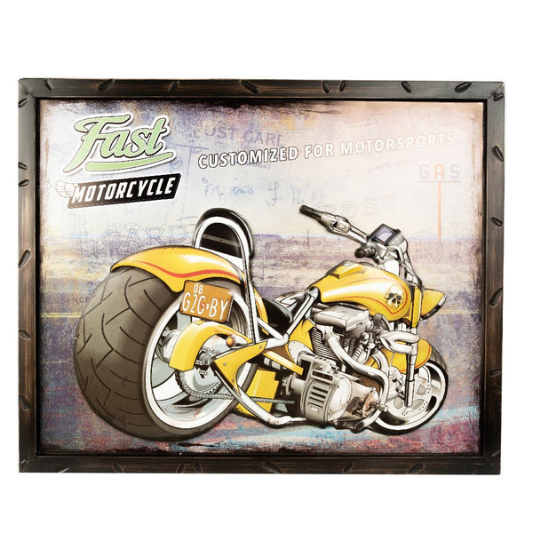 Retro Wall Frame - Harley Chopper - eazy wagon