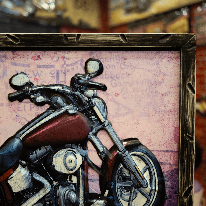 Retro Wall Frame -Harley Davidson’s FatBoy - eazy wagon