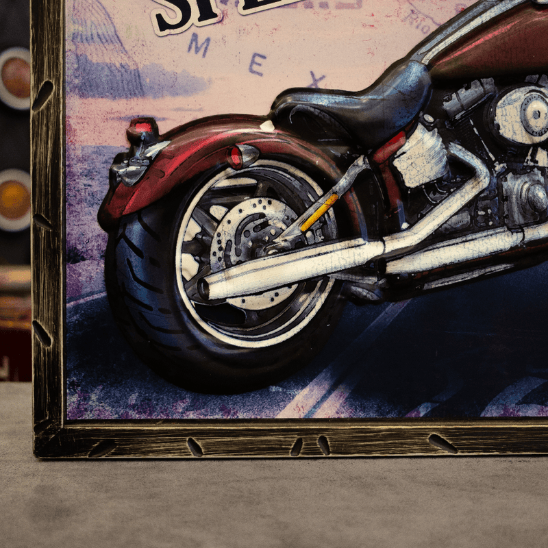 Retro Wall Frame -Harley Davidson’s FatBoy - eazy wagon
