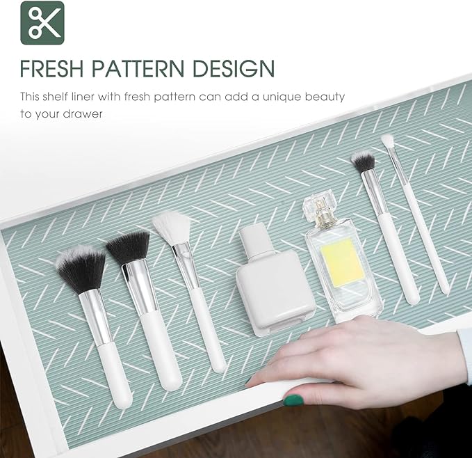 Shelf Liners for Kitchen Plastic - Green Line