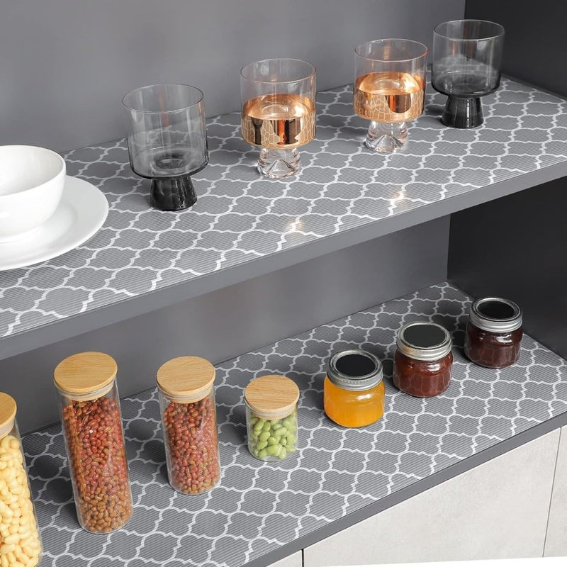 Shelf Liners for Kitchen Plastic - Grey Window