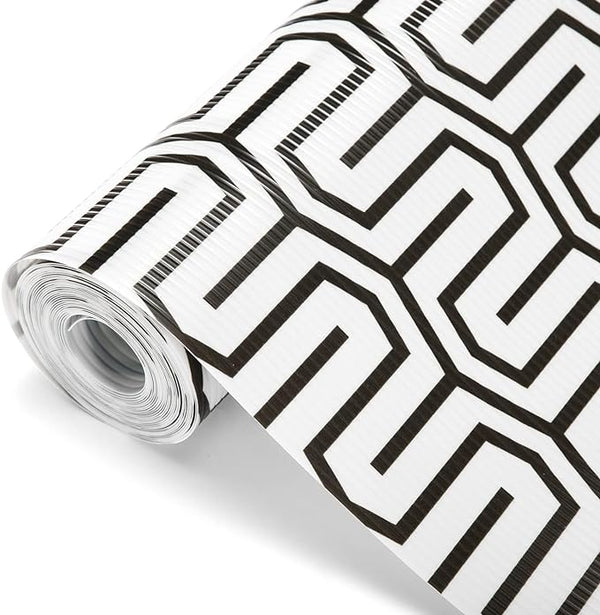Shelf Liners for Kitchen Plastic - White Maze