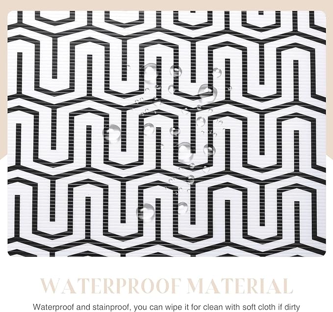 Shelf Liners for Kitchen Plastic - White Maze