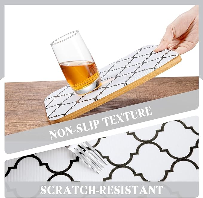Shelf Liners for Kitchen Plastic - White Window