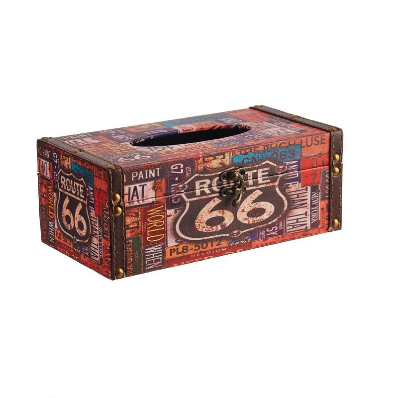 Tissue boxes - Number Plate Route 66 - eazy wagon