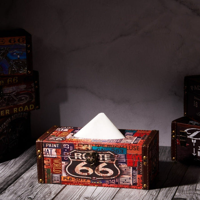 Tissue boxes - Number Plate Route 66 - eazy wagon