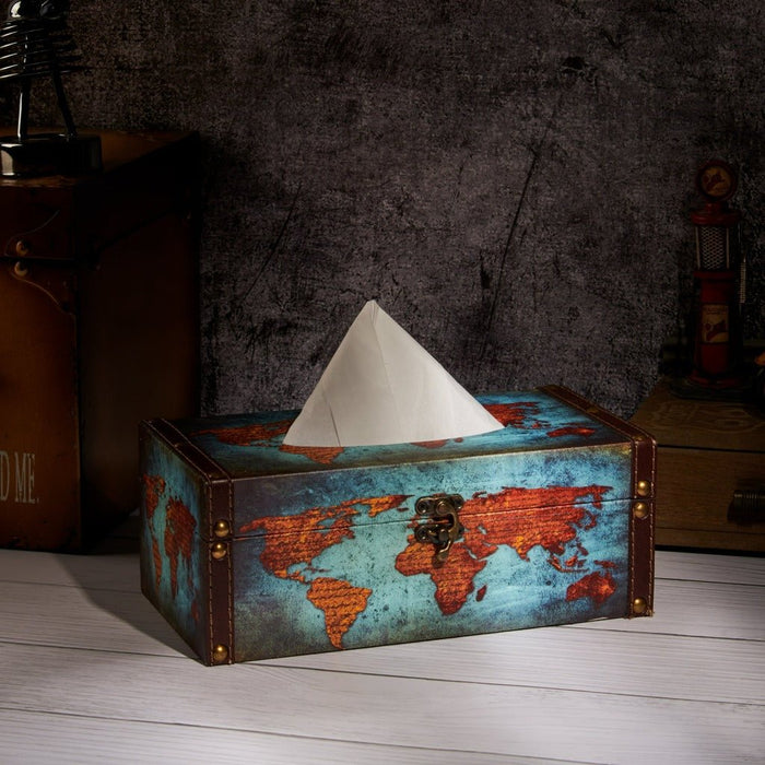 Tissue boxes - World Map - eazy wagon