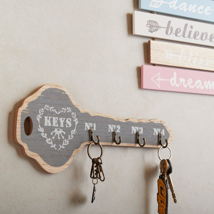 Wall Key Hooks - Key Shape Holders (6 Colors)