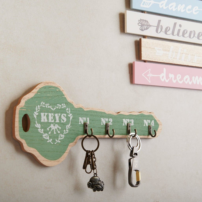 Wall Key Hooks - Key Shape Holders (6 Colors)