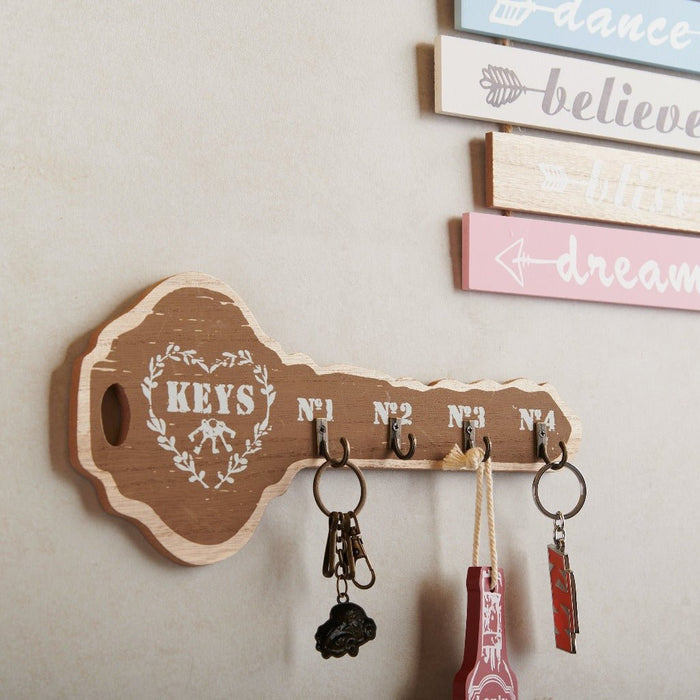 Wall Key Hooks - Key Shape Holders (6 Colors)