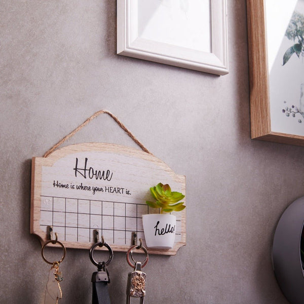 Wall Keyhooks - Home is where your heart is (3 Hook)