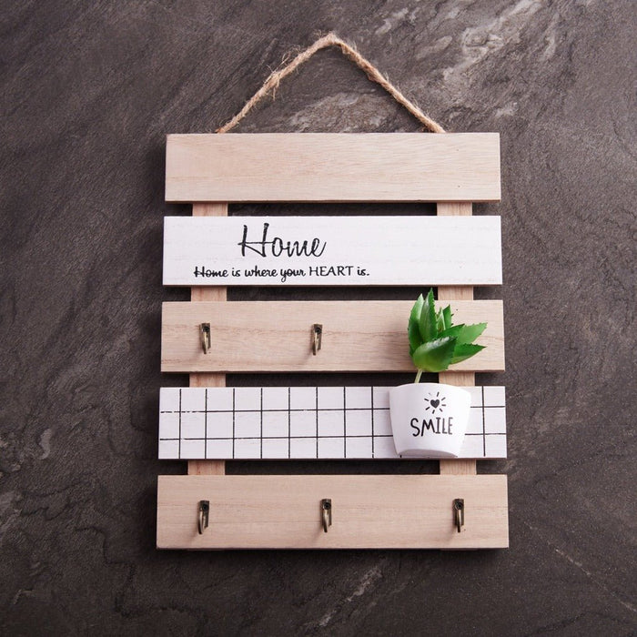Wall Keyhooks - Home is where your Heart is (5 Hook)