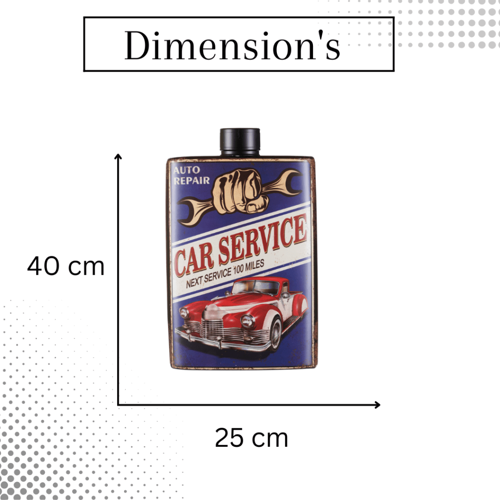 Whiskey Bottle Wall Decor - Car Service