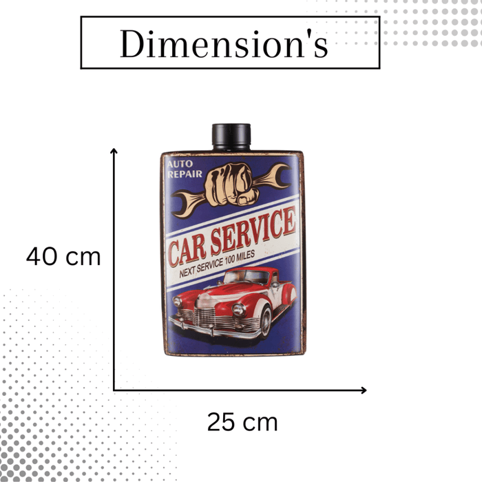 Whiskey Bottle Wall Decor - Car Service