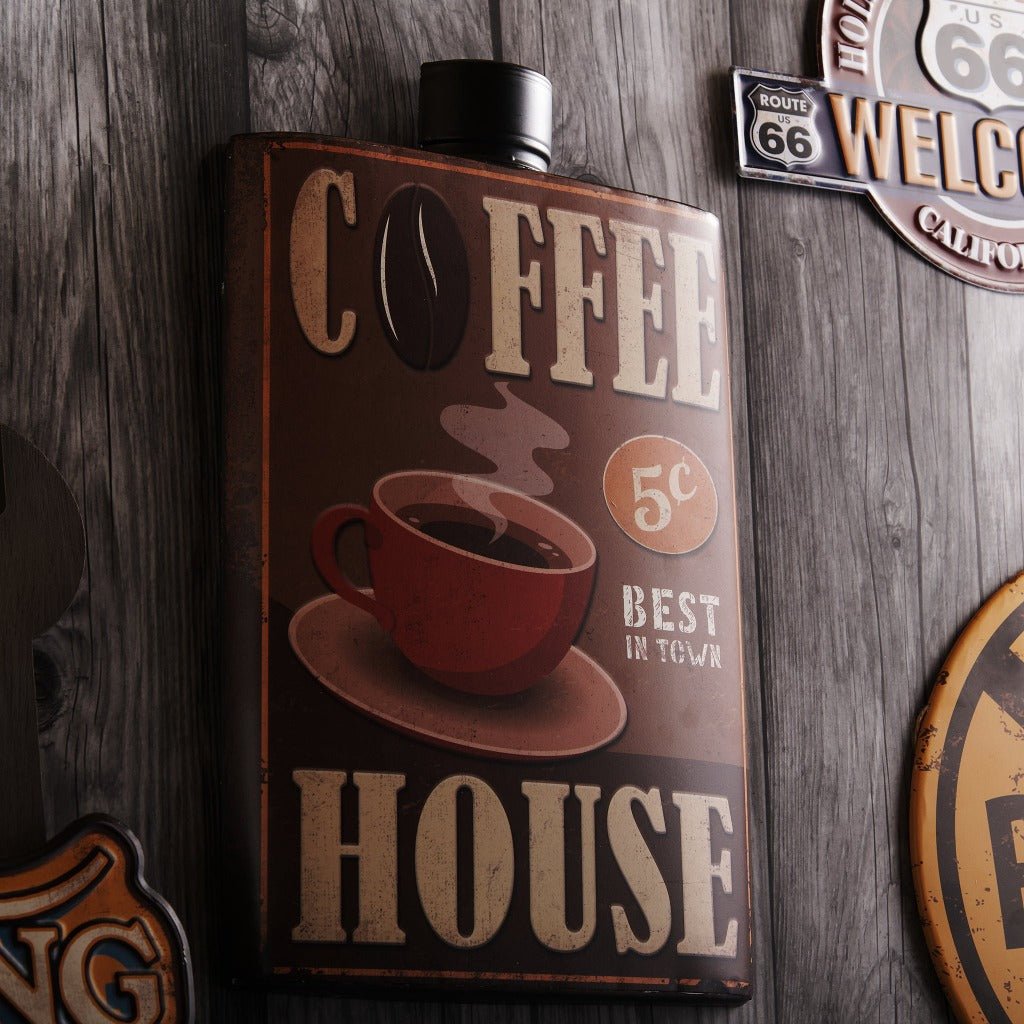 Whiskey Bottle Wall Decor - Coffee House